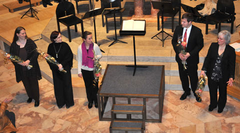 Konzertende Applaus Solisten und Christine Gampl