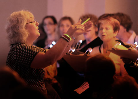 Oratorienchor Heimstetten, Nacht der Kirchen in St. Peter, unter der Empore