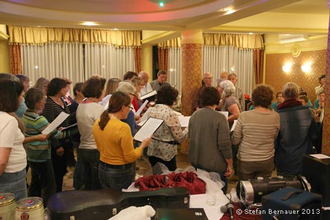 Oratorienchor am Begrüßungsabend in Krakau