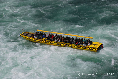 Boot beim Rheinfall von Schaffhausen